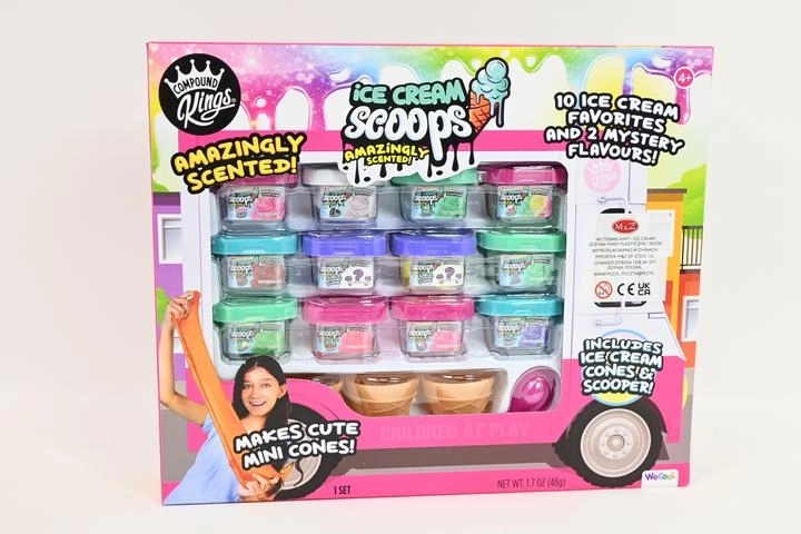 Wecool set of scented modeling clay ice cream with cones and scoop