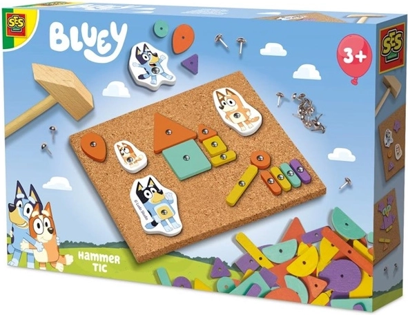 SES Creative Bluey – tableau créatif en liège avec marteau