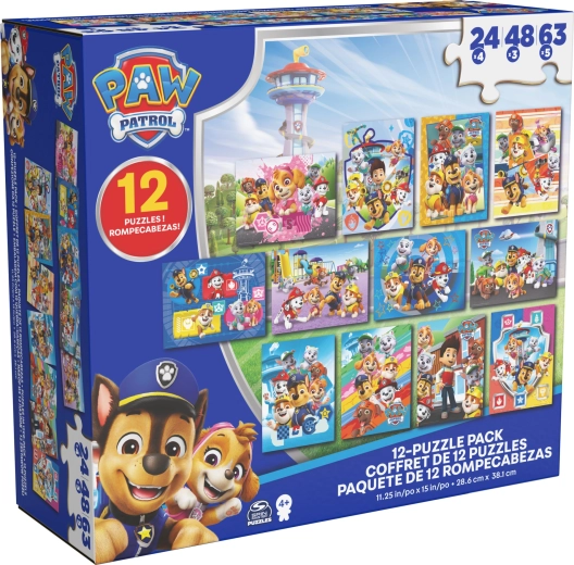Puzzle PAW PATROL 12 in 1 – großes Set Kinderpuzzles