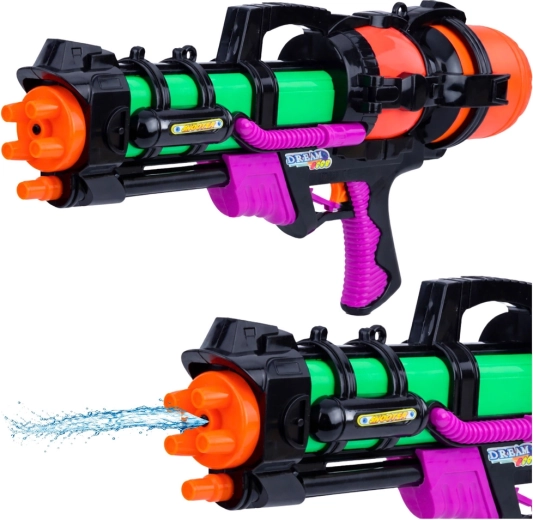 Large Water Gun 60 cm with 1.25 L Tank and 6 m Range