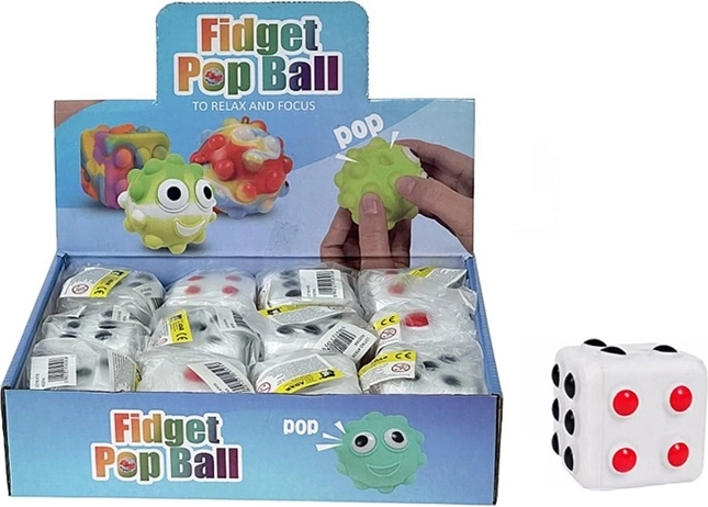 Soft silicone game die with raised pips 6 cm (12 pcs)