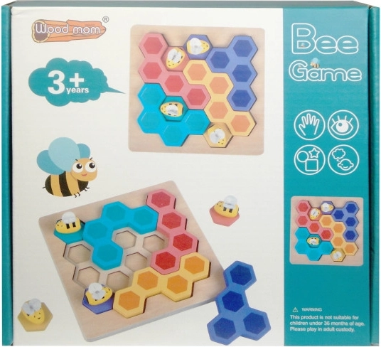 Houten educatief spel Bijtjes en honingraten