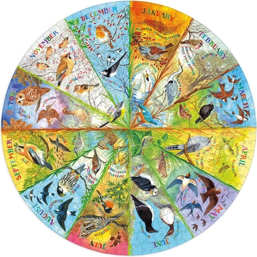 Gibsons round puzzle RSPB: Birds of the Year (500 pieces)