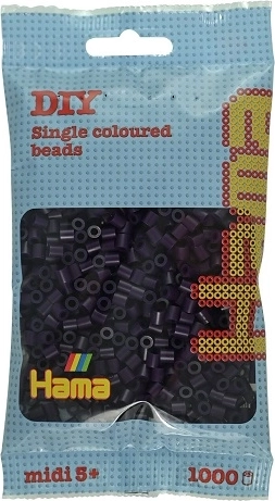 Hama Midi iron-on beads, black, 1000 pcs