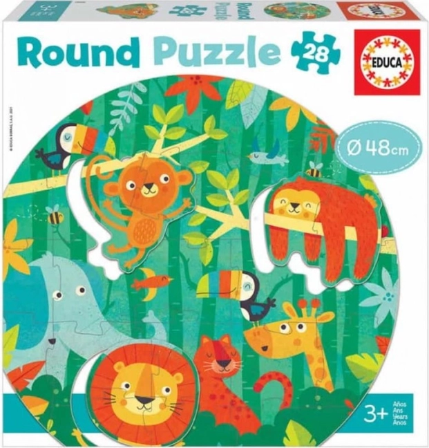 Educa Circular Puzzle Jungle 28 Pieces