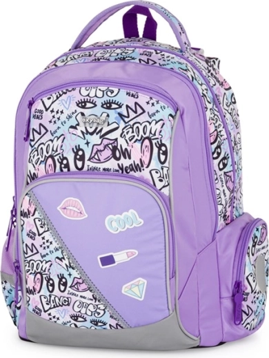 School Backpack Oxy Go Funny Girl Purple 22 l