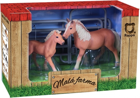 Set of Two Horses with Paddock