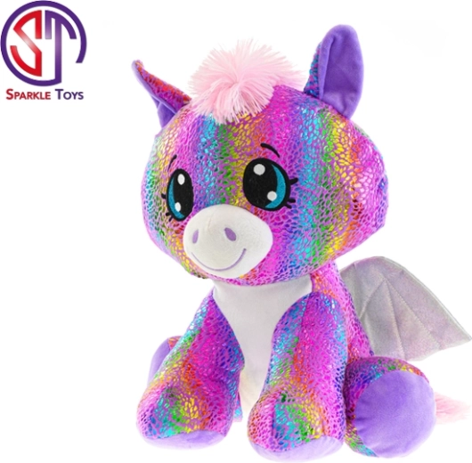 Plüsch-Pegasus Star Sparkle 24 cm – sitzender Regenbogen-Kuschelfreund