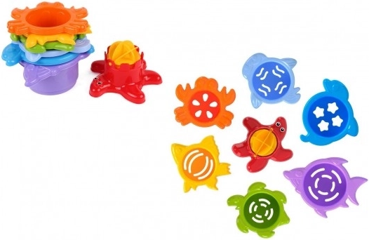 Stapelpots voor water en zand – zeedieren, 7 stuks