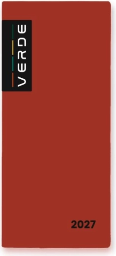 Agenda mensuel VERDE 2027 vert, brique, avec couverture en PVC
