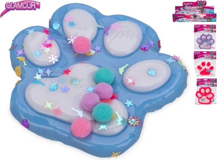 Anti-stress Toy Cat Paw with Slime Glamour Mega