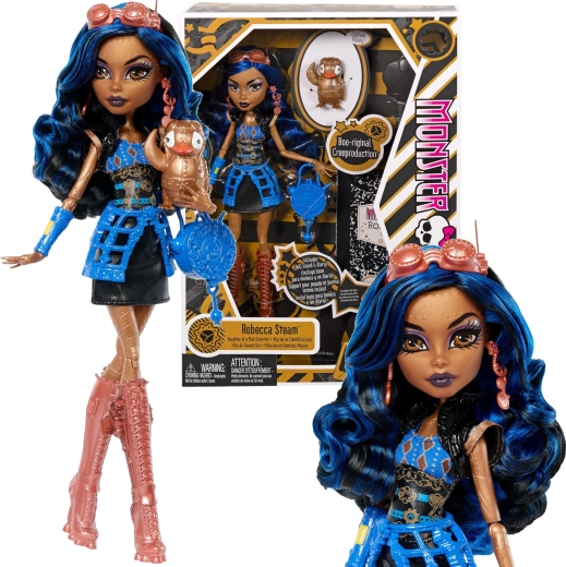 Monster High poupée Robecca Steam 26 cm Creeproduction avec accessoires et animal de compagnie Captain Penny