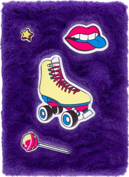 Baagl carnet en peluche Patins, ligné, 148 pages