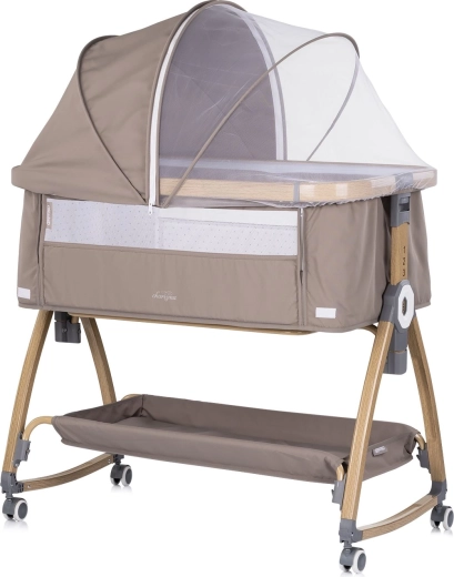 Chipolino Charisma 2-in-1 bedside crib latte wood