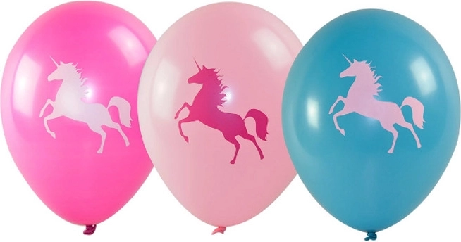 Unicorn-themed balloons (6 pcs)