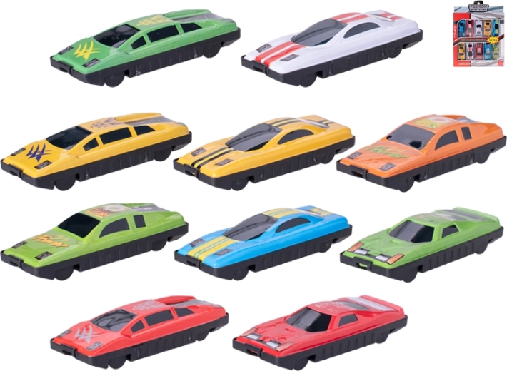 Ensemble de petites voitures métalliques 7 cm – 10 pièces à friction libre