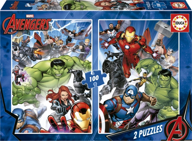 Puzzle Avengers 2×100 pièces EDUCA