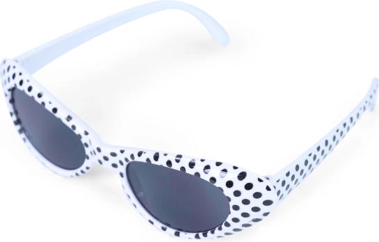 Retro glasses white with black polka dots