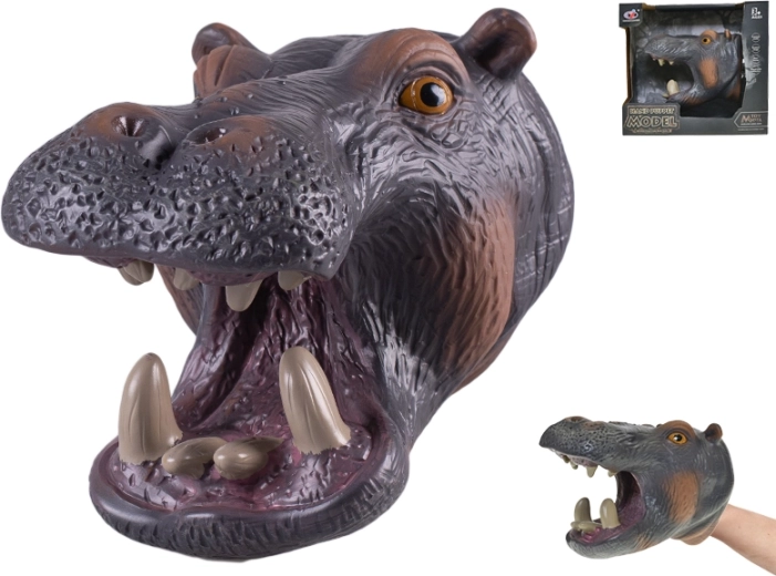 Handpop nijlpaard 18 cm