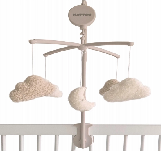NATTOU musical mobile for crib Teddy, moon and clouds