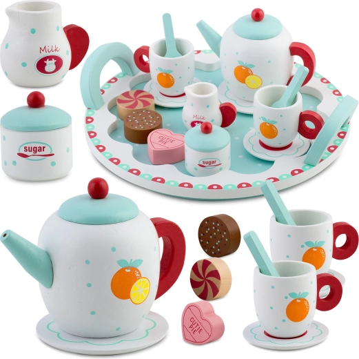 Service à thé en bois pour enfants RICOKIDS