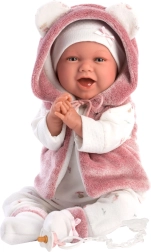 Realistic baby doll with sounds and soft cloth body 42 cm