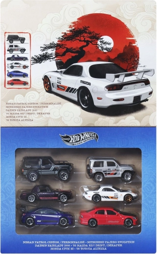Hot Wheels Silver Series Streets of Japan – set van 1:64 modelauto’s