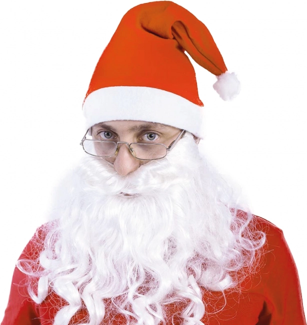 Lange sneeuwwitte Kerstman-baard met elastiek