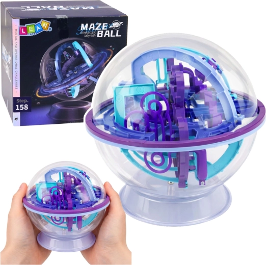Boule labyrinthe magique 3D – jeu logique transparent, 158 niveaux