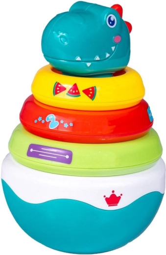 Pyramide à empiler Dino – culbuto pour développer la motricité