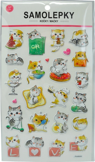 Cat Stickers 24 pcs