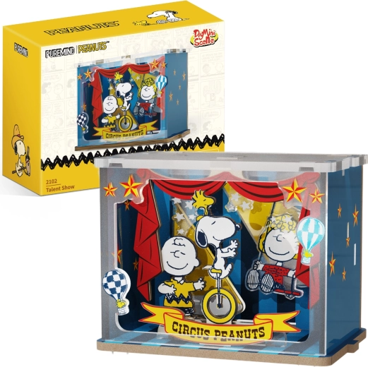 Puremind puzzle 3D en bois Snoopy PEANUTS – scène de cirque Talent Show