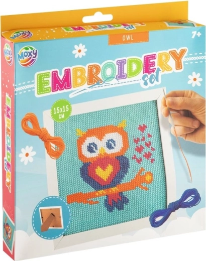 Cross-stitch embroidery kit – owl