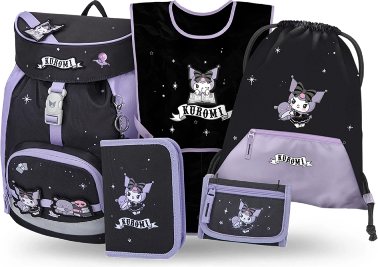 Baagl Airy Kuromi Fortune dream school set – backpack, pencil case, gym bag, apron and wallet (GRS)