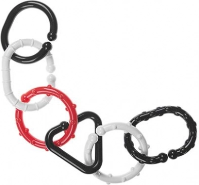Black-and-white linking rings for babies