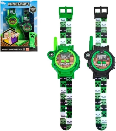 Minecraft kids' walkie-talkie watches (set of 2) with LED flashlight and compass