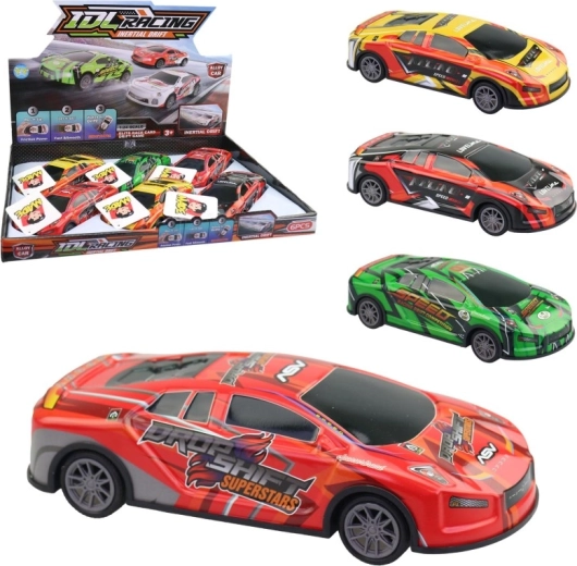 Voitures de sport métalliques 17,5 cm – set de 6 pcs en display box