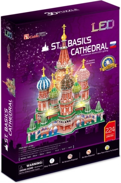 Lichtgevend 3D-puzzel: Sint-Basiliuskathedraal