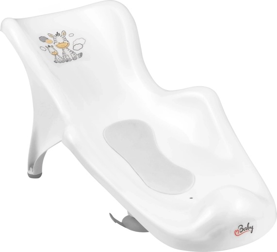 Maltex babybadzitje met antislipmat Zebra, wit