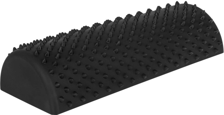 TULLO halbzylindrische Massagerolle mit stimulierenden Noppen – schwarz