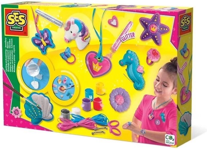 SES Creative set voor gieten met gips en schilderen – sieraden