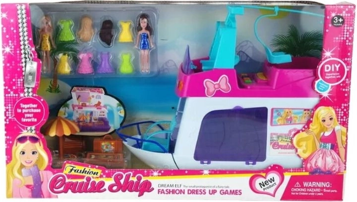 Speelset Excursieboot met minipopjes en accessoires