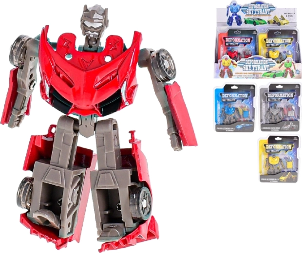 Auto robot 8,5 cm – modèle métallique transformable à roue libre