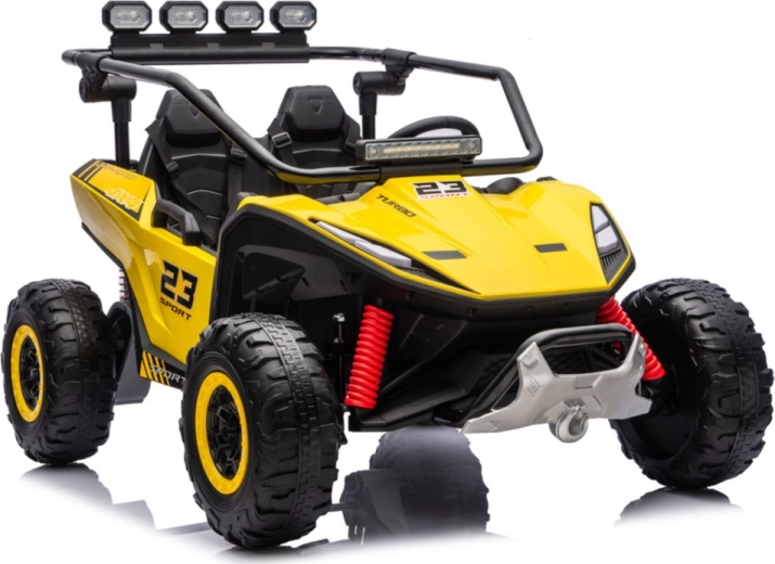 Voiture électrique tout-terrain pour enfants 24V 4x4 jaune