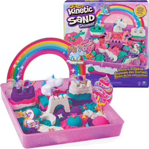 Kinetisch zand Unicorn Kingdom 907 g met glitter en accessoires