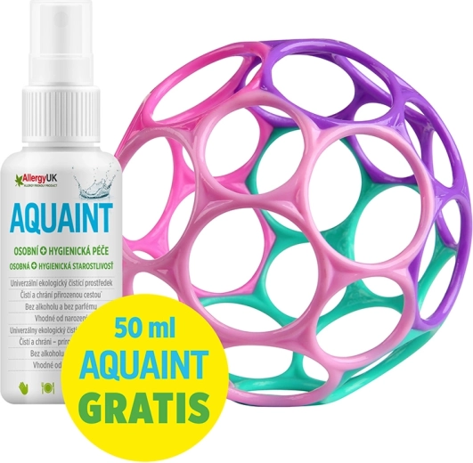 Oball Classic balle 10 cm rose/violet + Aquaint eau nettoyante écologique 50 ml