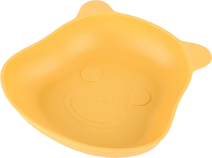Plastic snack tray 15 × 18 cm yellow