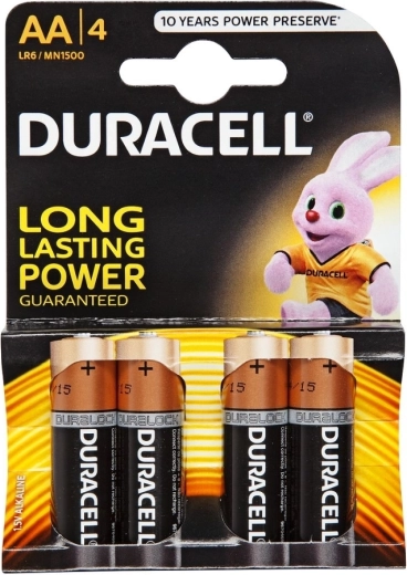 AA-Batterien DURACELL Basic LR6, 1,5 V, 4 Stk.