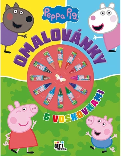 Kleurboek met waskrijtjes Peppa Pig