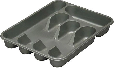 Plastic cutlery tray 33.5 × 26 × 4.5 cm – mix of colors